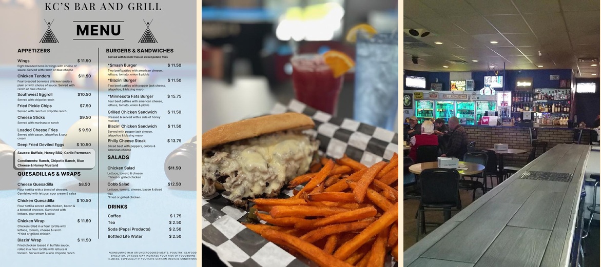 KC's Bar and Grill Menu